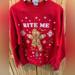 Jerzees Red Gingerbread Kids Sweatshirt